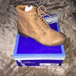 White mountain ankle boots